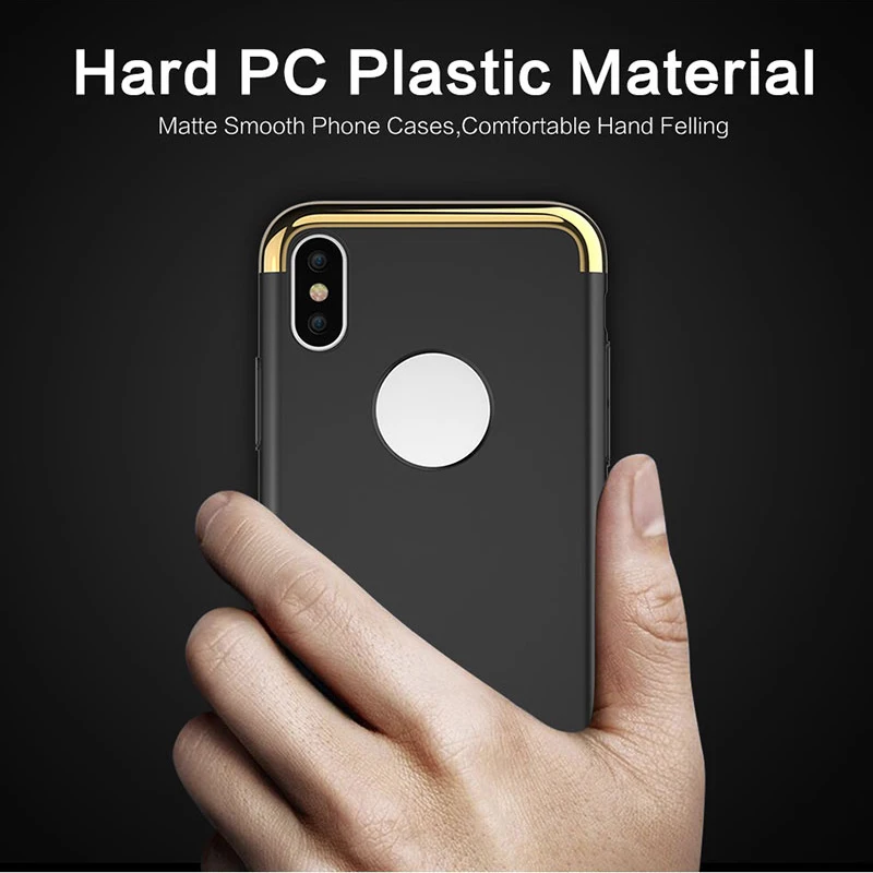 Luxury Plating Design Phone Case For iphone X Fashion Hard Protective Plastic Back Cover Slim Candy Color Cases iphoneX |