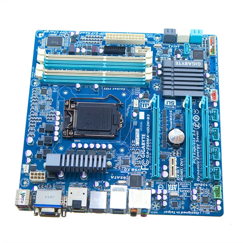 Материнская плата для Gigabyte GA-Z68MX-UD2H-B3 оригинальная б/у настольного ПК Z68MX-UD2H-B3 Z68 LGA