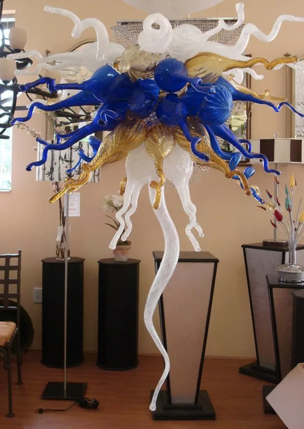 Дешевая люстра из дутого стекла ручной работы муранского Chihuly светодиодный ными