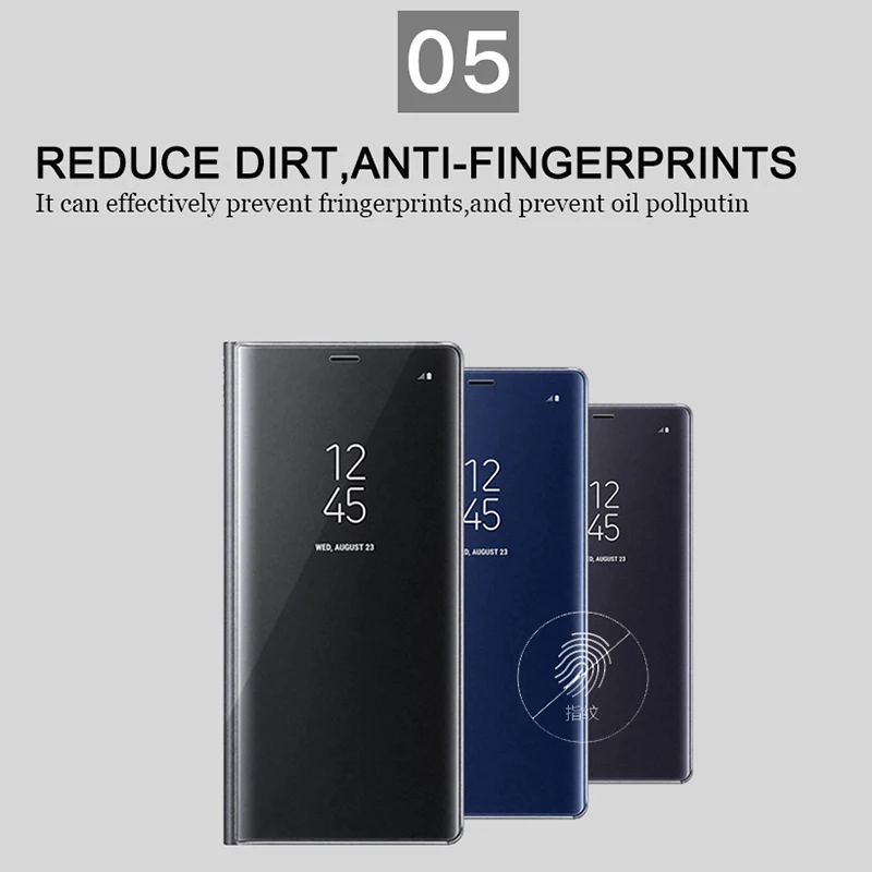 Умный зеркальный чехол для Samsung Galaxy S8 Plus S7 S6 Edge умный Note 8 9 5 S9 с чипом|Бамперы| |