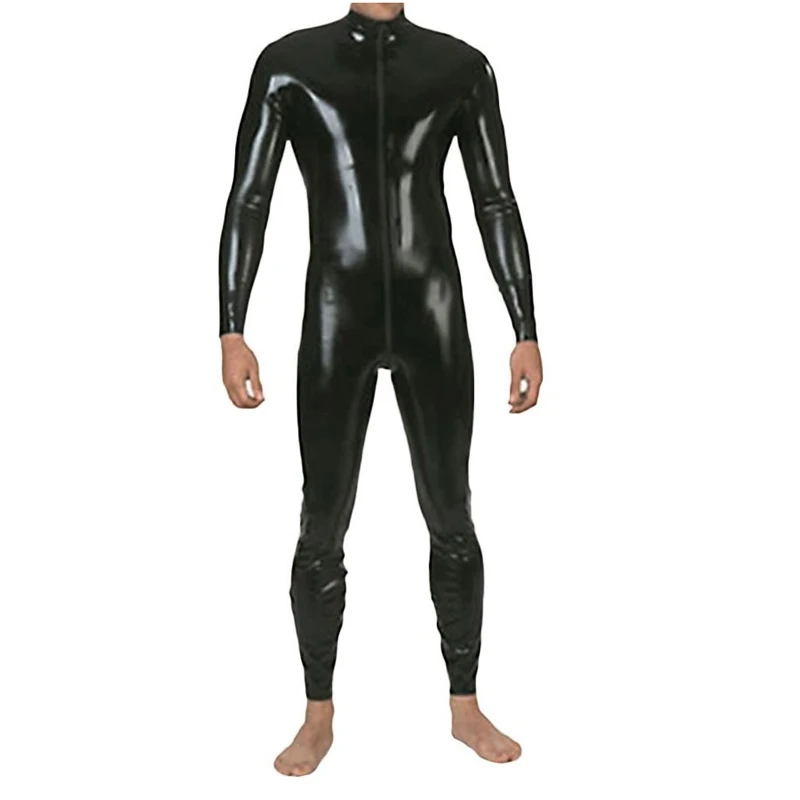 Мужской черный латексный костюм для мужчин 100% ручная работа натуральный