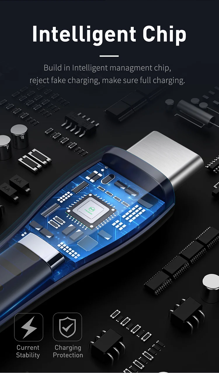 MCDODO usb type-C кабель для samsung S9 S8 Быстрая зарядка QC 3,0 зарядное устройство для телефона провод USB C кабель для передачи данных для Xiaomi mi9 Redmi note 7