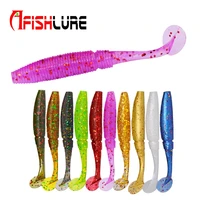 15pcslot afishlure paddle tail soft lure 50mm 1g t tail fishy smell worms lure fishing bass fishing bait plastic maggot ar09