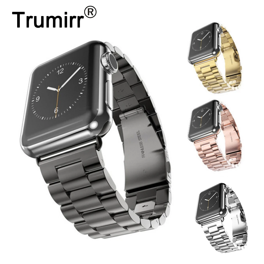 Ремешок сменный из нержавеющей стали для iWatch Apple Watch SE 38 мм 40 42 44 Series 1 2 3 4 5 6|steel