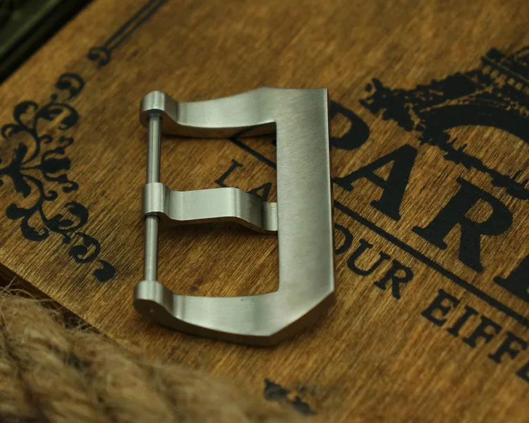 MAIKES 316L Stainless Steel Watch Strap Clasp 22mm 24mm 26mm Brushed Deployment Watch band Buckle for Panerai