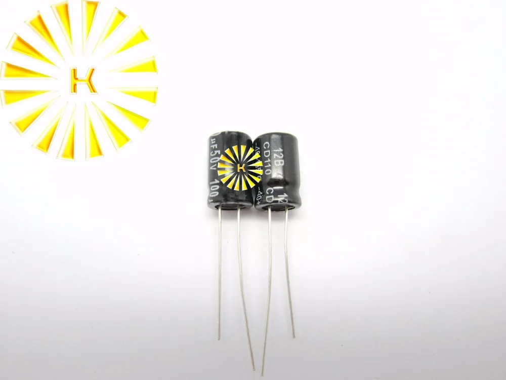 500 шт. X 100% новый 100 мкФ 50V 8X12 алюминиевый электролитический конденсатор