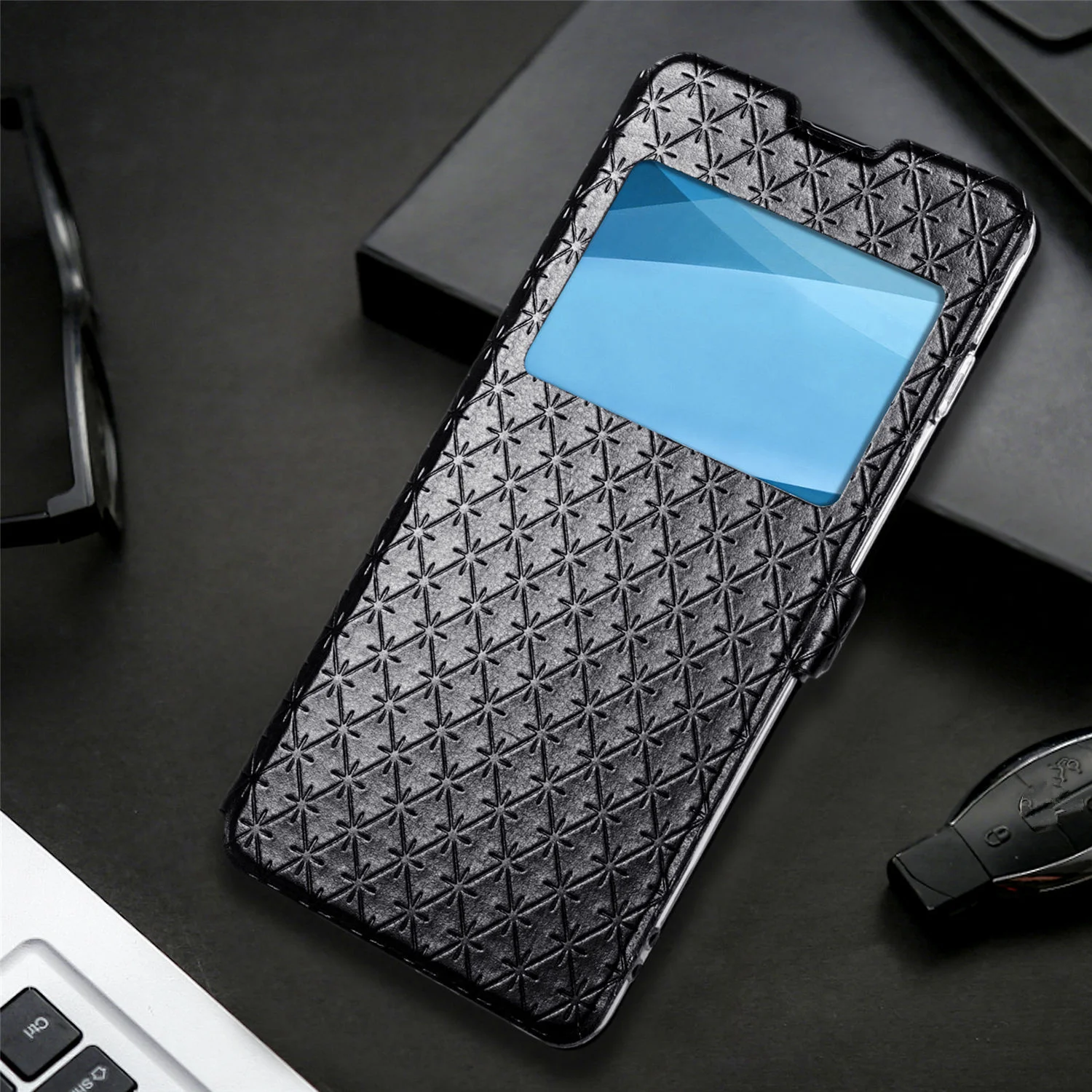 Кожаный чехол с окошком для Xiao mi Red mi Note 7 Pro, блестящий флип-чехол-книжка с блестками, чехол-книжка для Red mi Note 7, кошелек с отделением для карт, чехол-подставка