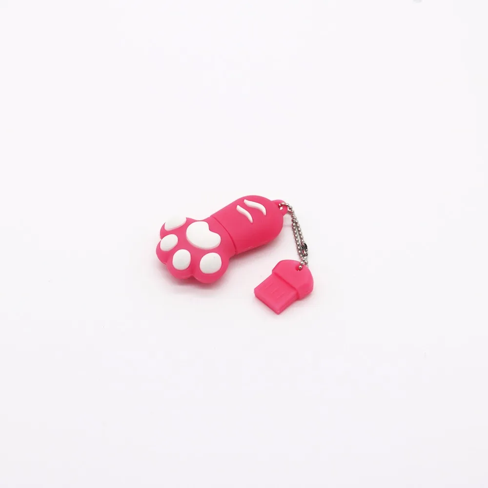 Кошка Лапой USB Флешка 32 ГБ флешки 64 мультфильм брелок Stick 16 Флеш накопитель 8 4 диск