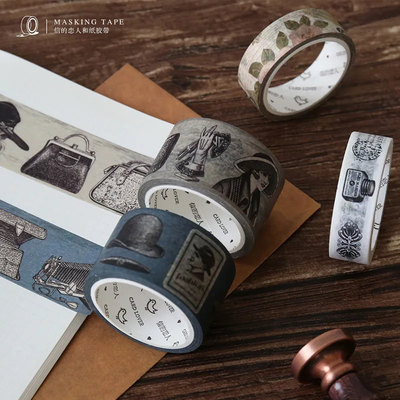 CardLover Винтаж Готический век лента Washi 15/30 мм * 7 м гидроизоляционной клей малярный