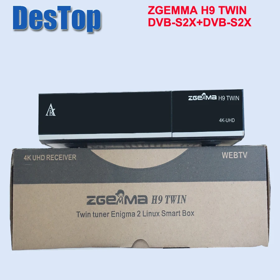 Оригинальный 4K Linux Zgemma H9 TWIN 2x DVB S2X HEVC H.265 WIFI Встроенный 2 * CI + TV BOX 5 шт.|Спутниковое ТВ|