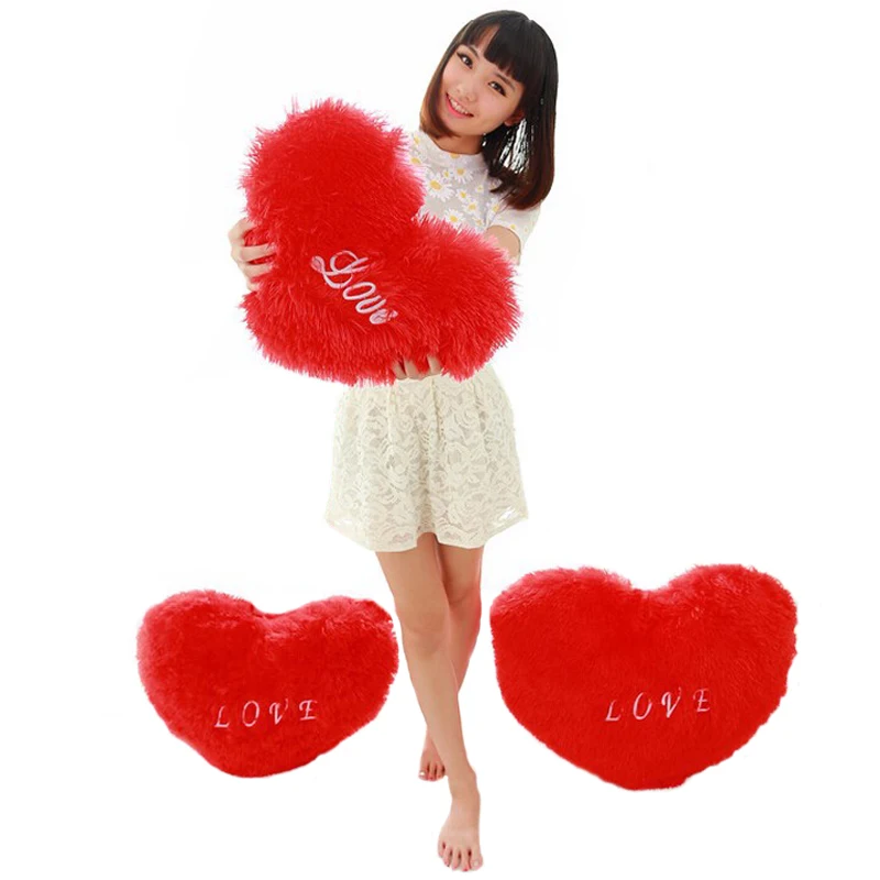 Новая популярная плюшевая подушка с розовым бархатным персиком в форме сердца