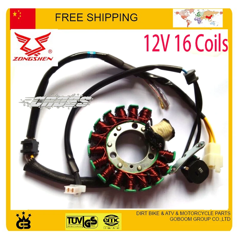 Катушка Магнето zongshen мотоциклетный статора ZS200GY LZX200GY 2 12V 16 катушек 18 zs250gs