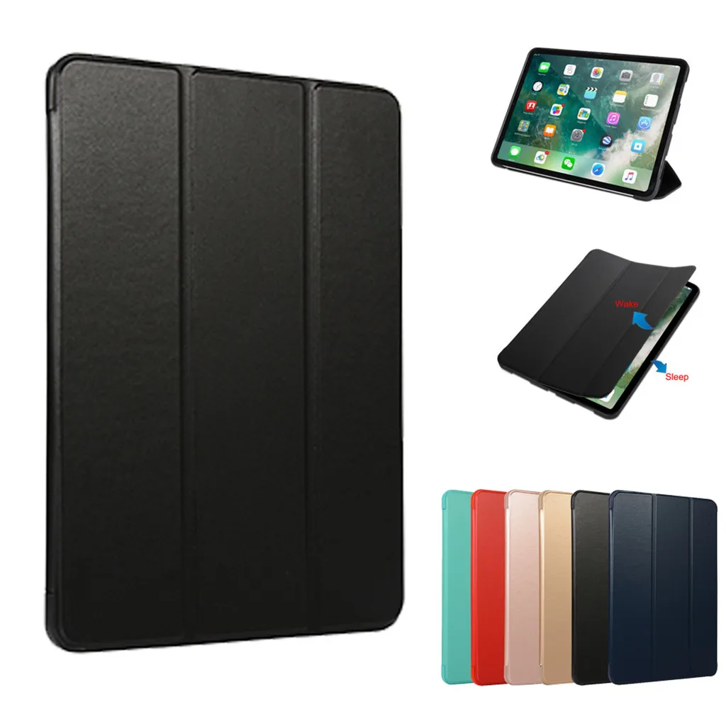 Для iPad Pro 11 дюймов 2018 Тонкий Магнитный стенд Кожаный силиконовый чехол Крышка