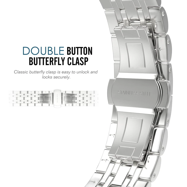 Watch 40 44 Cover for Apple 4 Strap Band Series 3 1 2 38 mm 42mm Stainless Steel Rose Gold Butterfly Buckle iwatch |