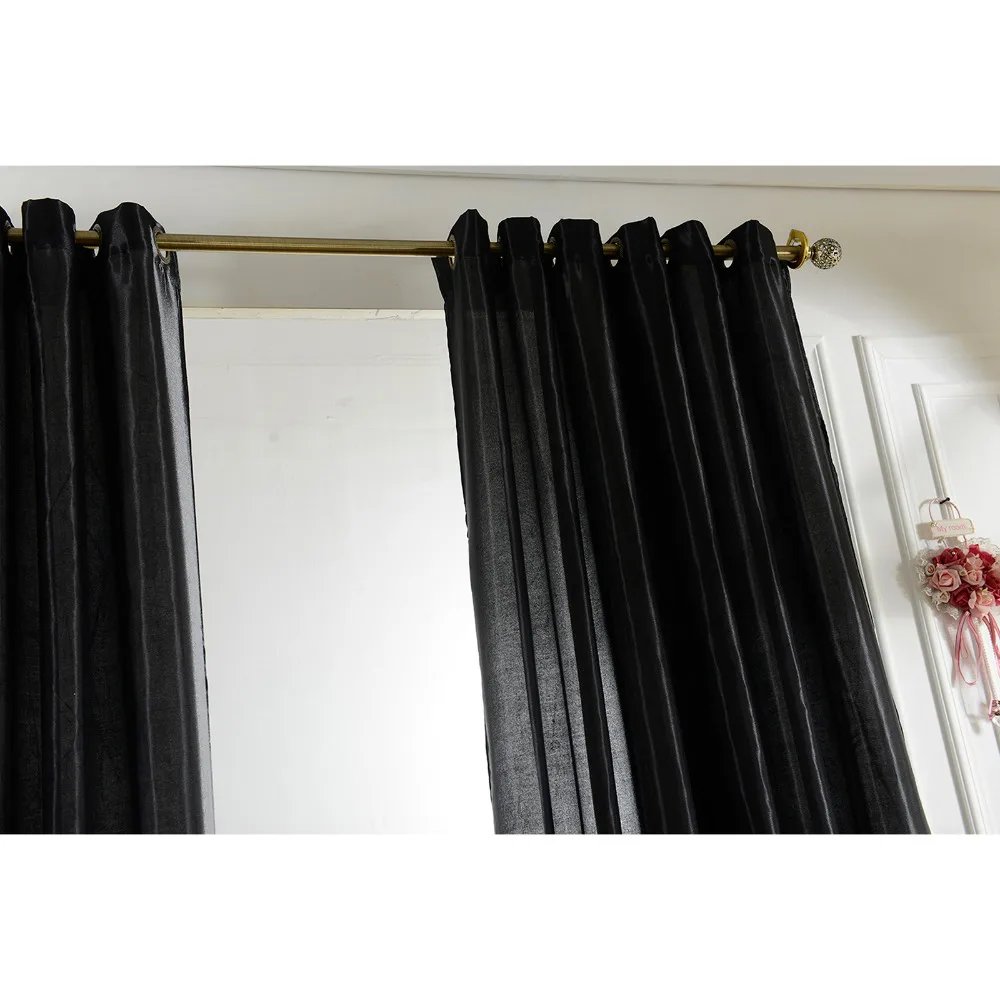 Черные занавески 100*250 оконные для детей мальчиков и девочек постельное белье