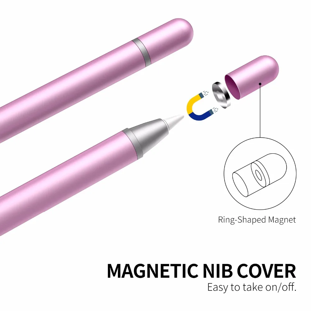 Алюминиевый Чехол для карандашей MoKo, совместимый с Apple Pencil, Встроенный зажим, магнитный наконечник, держатель крышки подходит для Apple iPad Pro Pencil