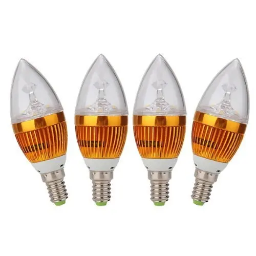 HR 4 X E14 Ampoule Lampe Spot 3 светодиода Blanc Chaud 3600 K 6000 6W Бесплатная доставка Свеча лампа|candle