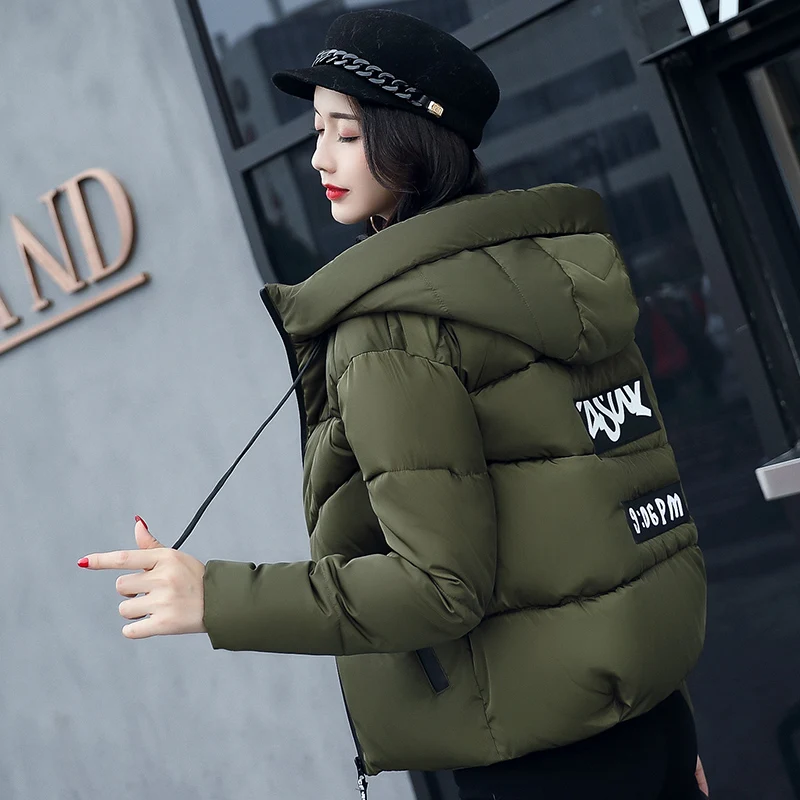 Для женщин Зимняя парка 2017 с капюшоном куртка хлопковой подкладкой для девочек