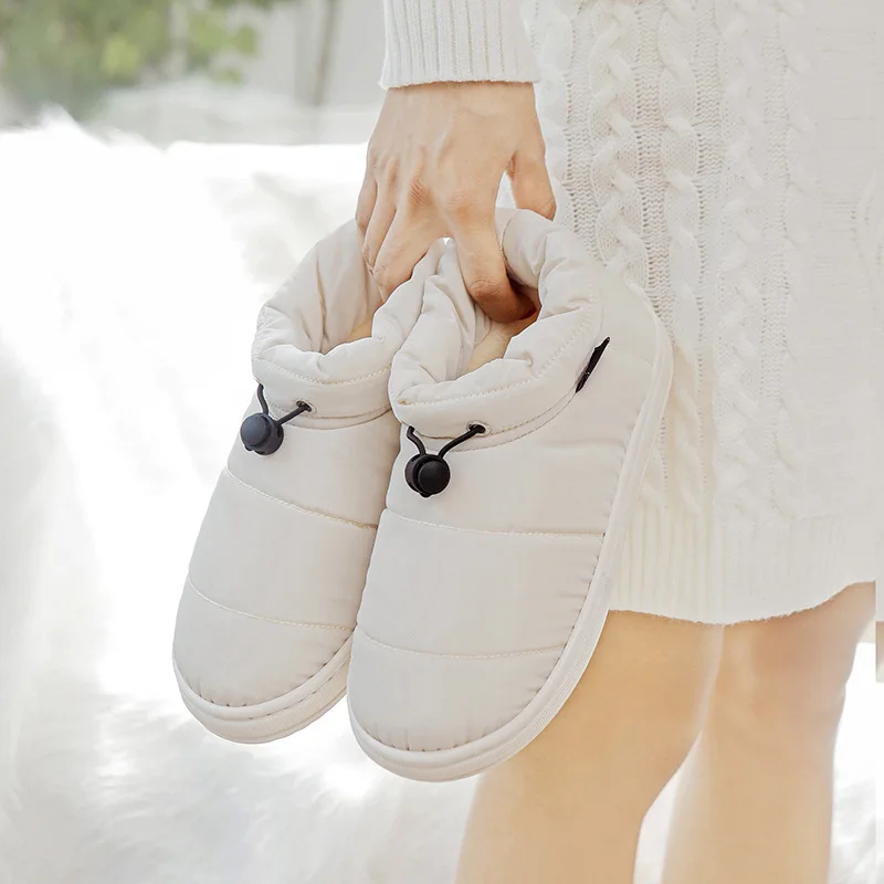 2018 new waterproof down cotton shoes indoor and outdoor home couple slippers female | Обувь
