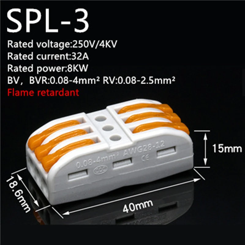 DIY YOU 222 соединитель провода 2/3 pin SPL-2/3 клетка универсальный док-Быстрый проводки проводники клеммный блок Электрооборудование
