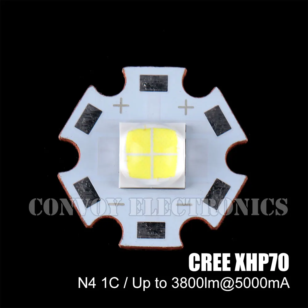 CREE XLAMP XHP70 N4 1C/N2 3A с 20 мм медной DTP пластиной