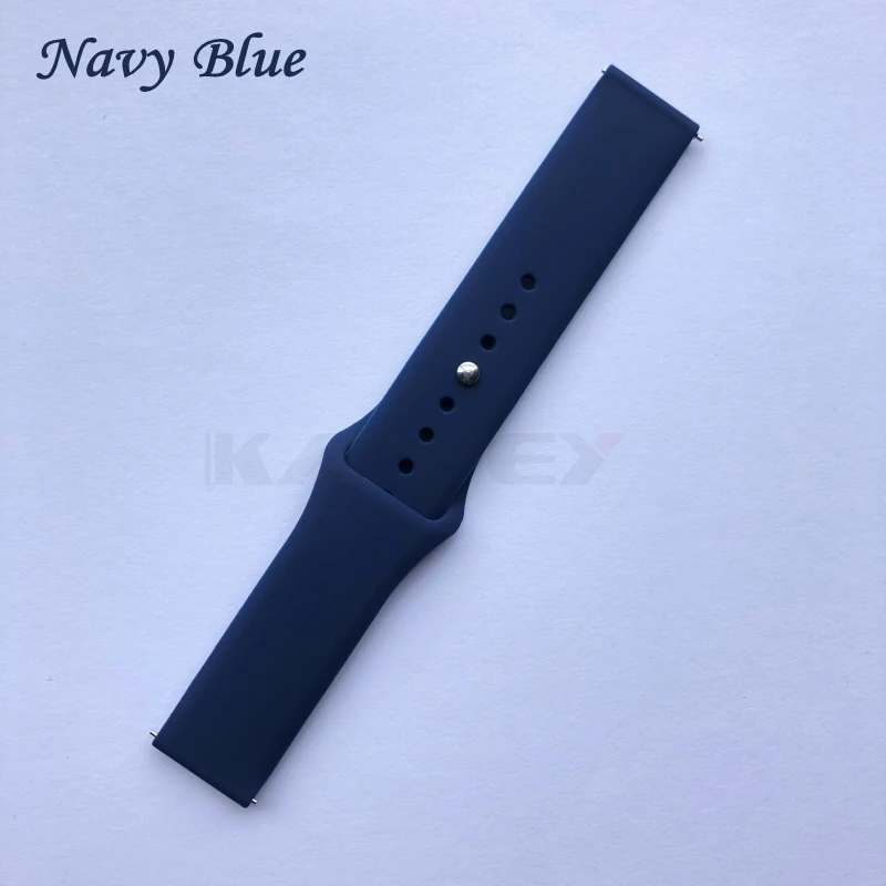 Navy blue Силиконовый мягкий ремешок для Xiaomi Huami Amazfit Bip BIT Lite, Молодежные умные часы, носимый браслет, ремешок для часов Amazfit 20 мм - Цвет: Navy blue