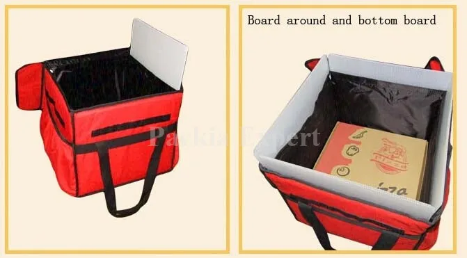 

Pizza delivery bag for 7pcs 12" 38*38*35CM with PPS support been heat charging cake juice hot style thermal insulation bag