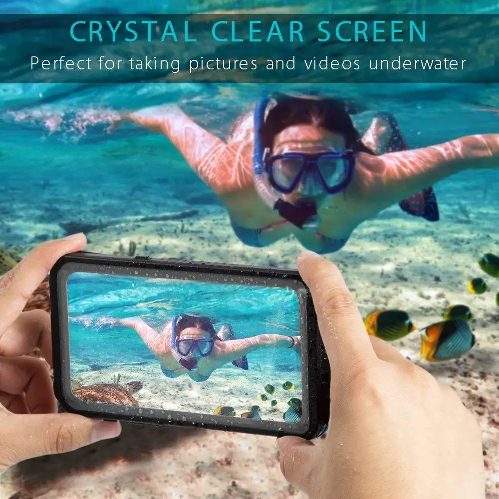 

For Galaxy S9 Waterproof case IP68 Waterproof Shock Dirt Snow Proof Protection for Samsung Galaxy S9 With Touch ID Cover