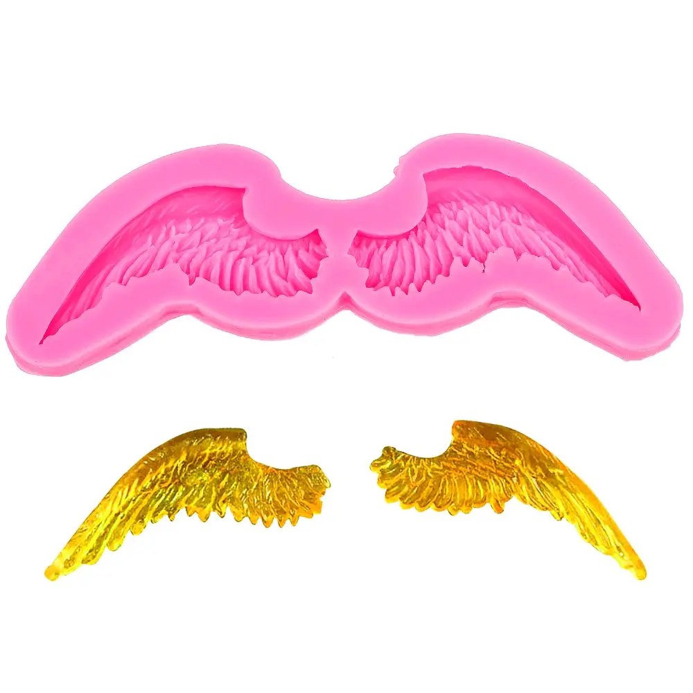 Ручная нарезка Angel wings 3D рельефная шоколадная силиконовая форма для украшения
