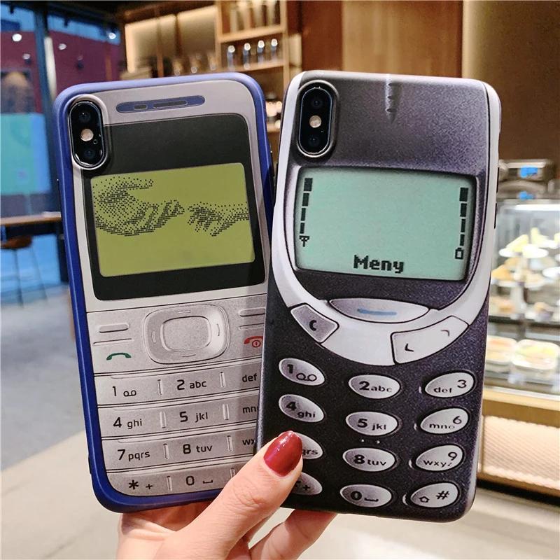 Забавный термополиуретановый чехол для телефона iPhone 6, 6s, 7, 8 Plus, Ретро стиль, Nokia, узорная мягкая задняя крышка для Apple iPhone X, XR, XS Max