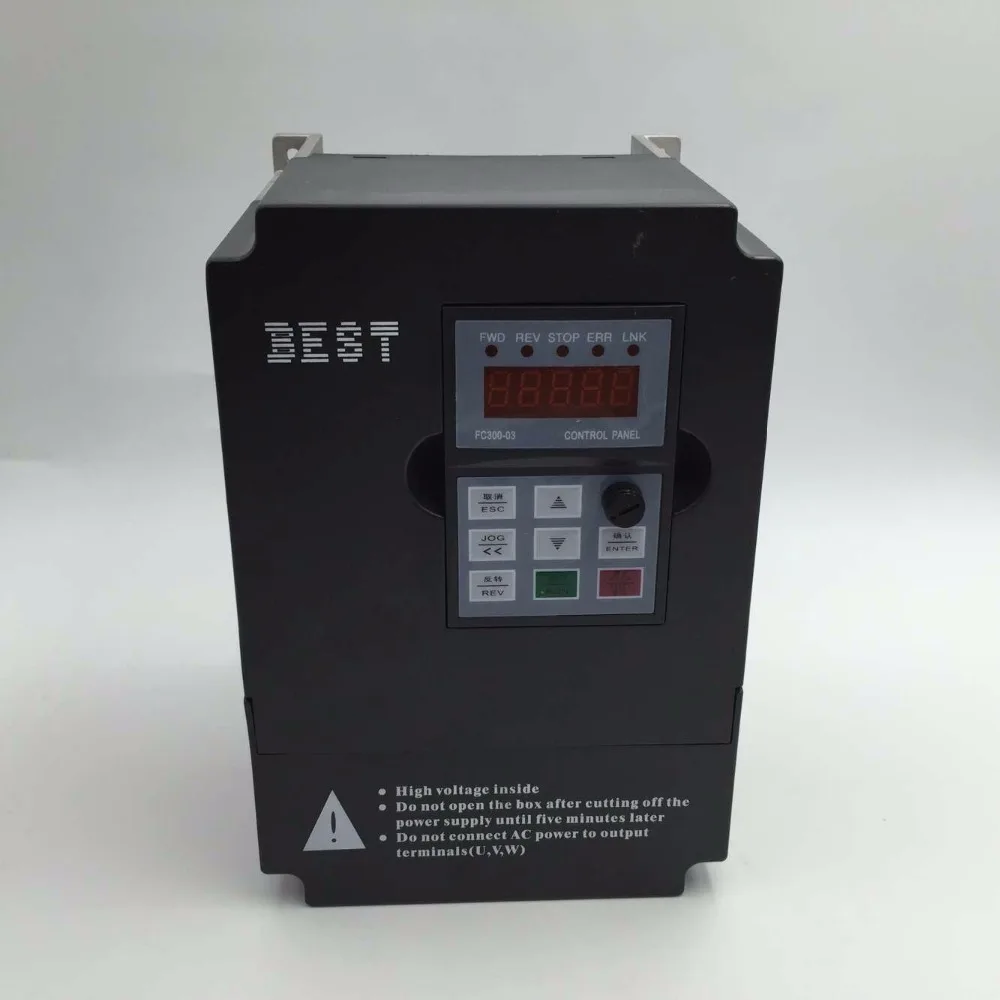 VFD инвертор 3kw 4HP 3 фазный 380V 0 1000Hz 8.0A для привода кВт Шпиндельный двигатель
