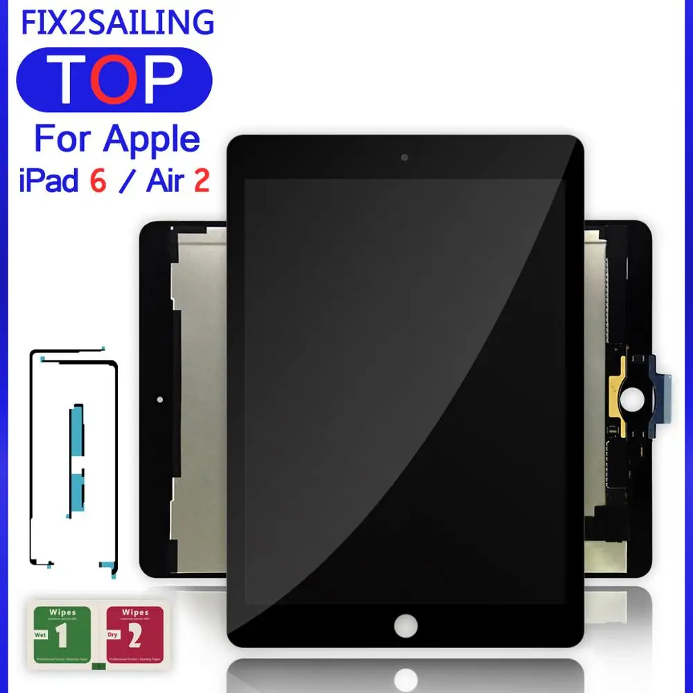 ЖК дисплей 9 7 дюйма для Apple iPad 6 Air 2 A1567 A1566 100% класс AAA + запасная деталь|ЖК-экраны и