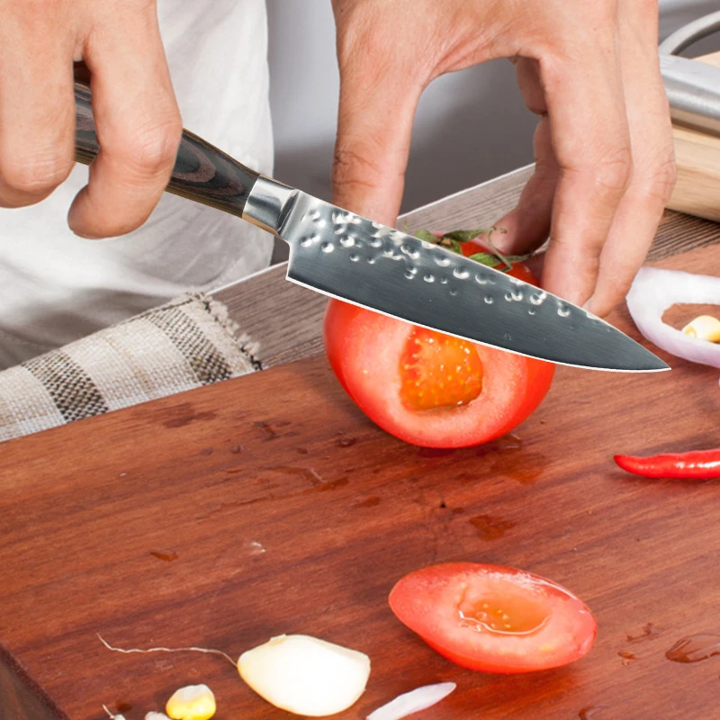 Кухонные ножи высокого качества профессиональный японский нож Santoku 7cr17 из