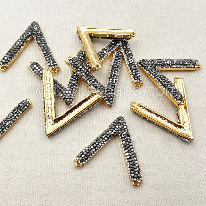 Женская подвеска с V-образным вырезом блестящая Бриллиантовая двойными петлями и