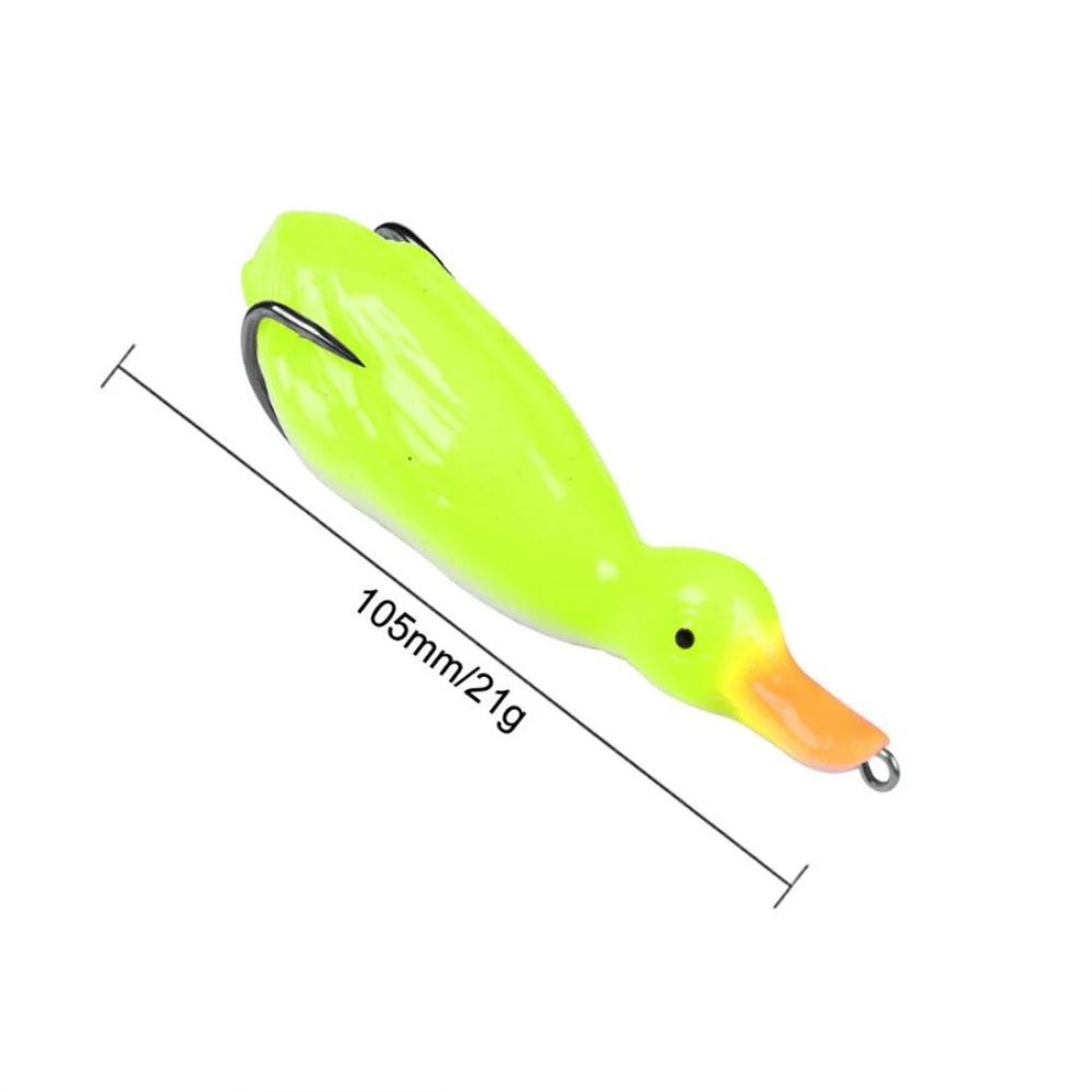 

1pcs Lifelike 3D Ducks Soft Plastic Fishing Lure Rubber Bait 105mm 21g Hot Sale Model Freshwater Fishing Lures wobbler