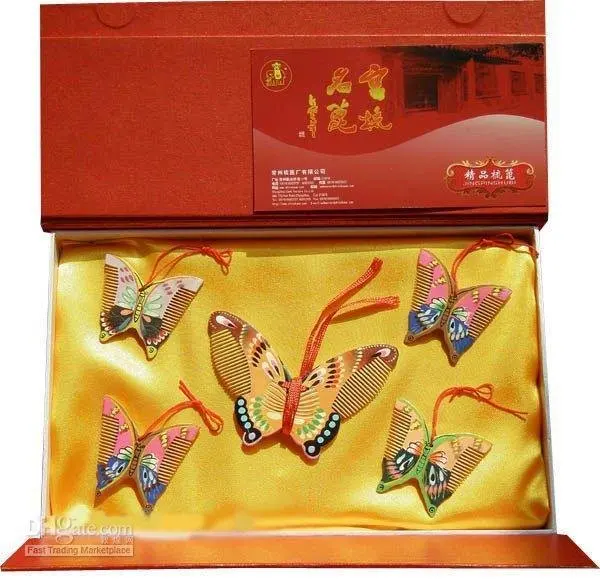 fly a good gift for business or friend-cai die fen fei lihe 2022 New boxwood color butterfly