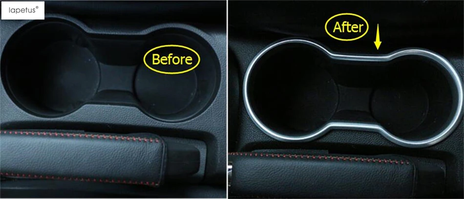 

Lapetus Matte Interior Refit Kit Fit For Vauxhall OPEL Mokka / BUICK ENCORE 2013 - 2019 Front Water Cup Holder Frame Cover Trim