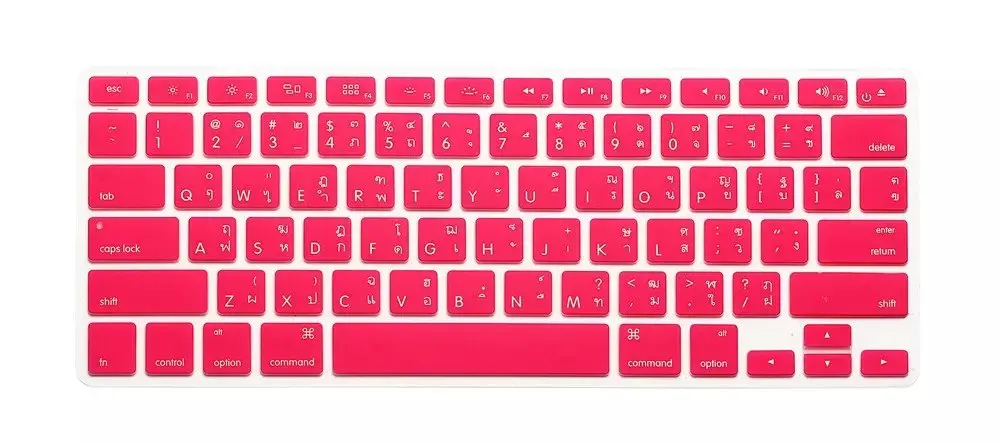 Силиконовая американская клавиатура для Apple Macbook Air Pro retina 13 15 17 Th Thai для ноутбука Mac Book чехол для клавиатуры ноутбука
