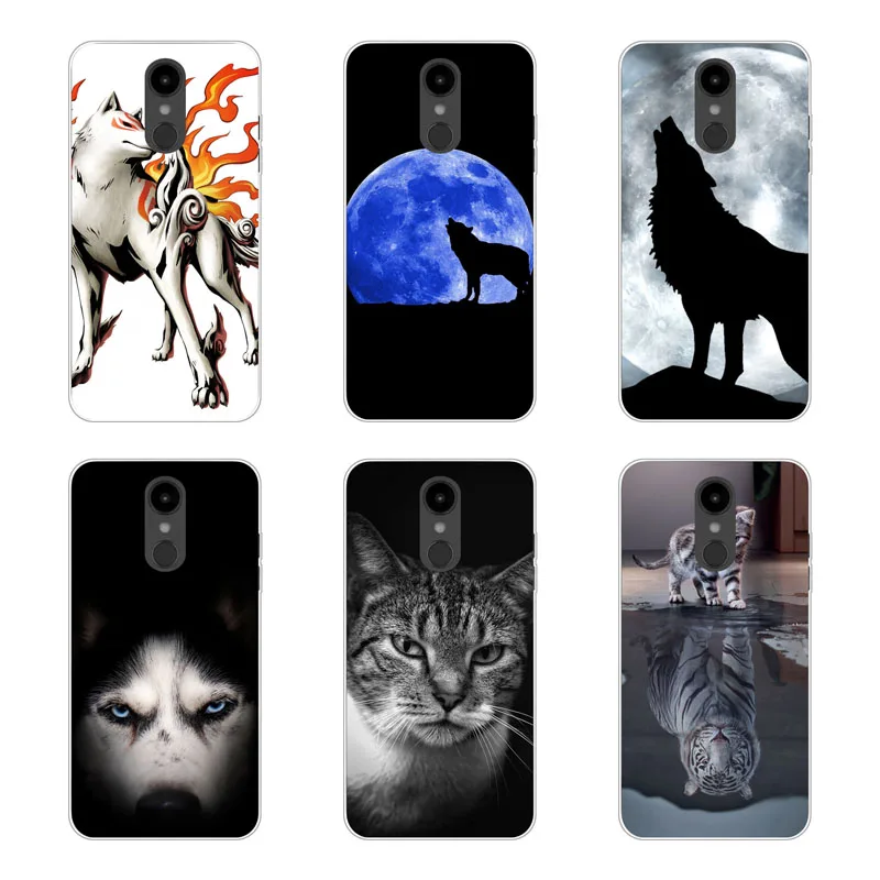 for LG Aristo 2 Case Silicon Wolf beast Painting Soft TPU Back Cover Protect Phone cases shell |