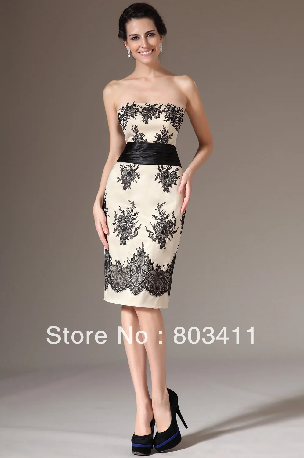 Новинка платье для матери невесты цвета шампанского из двух частей с кружевной