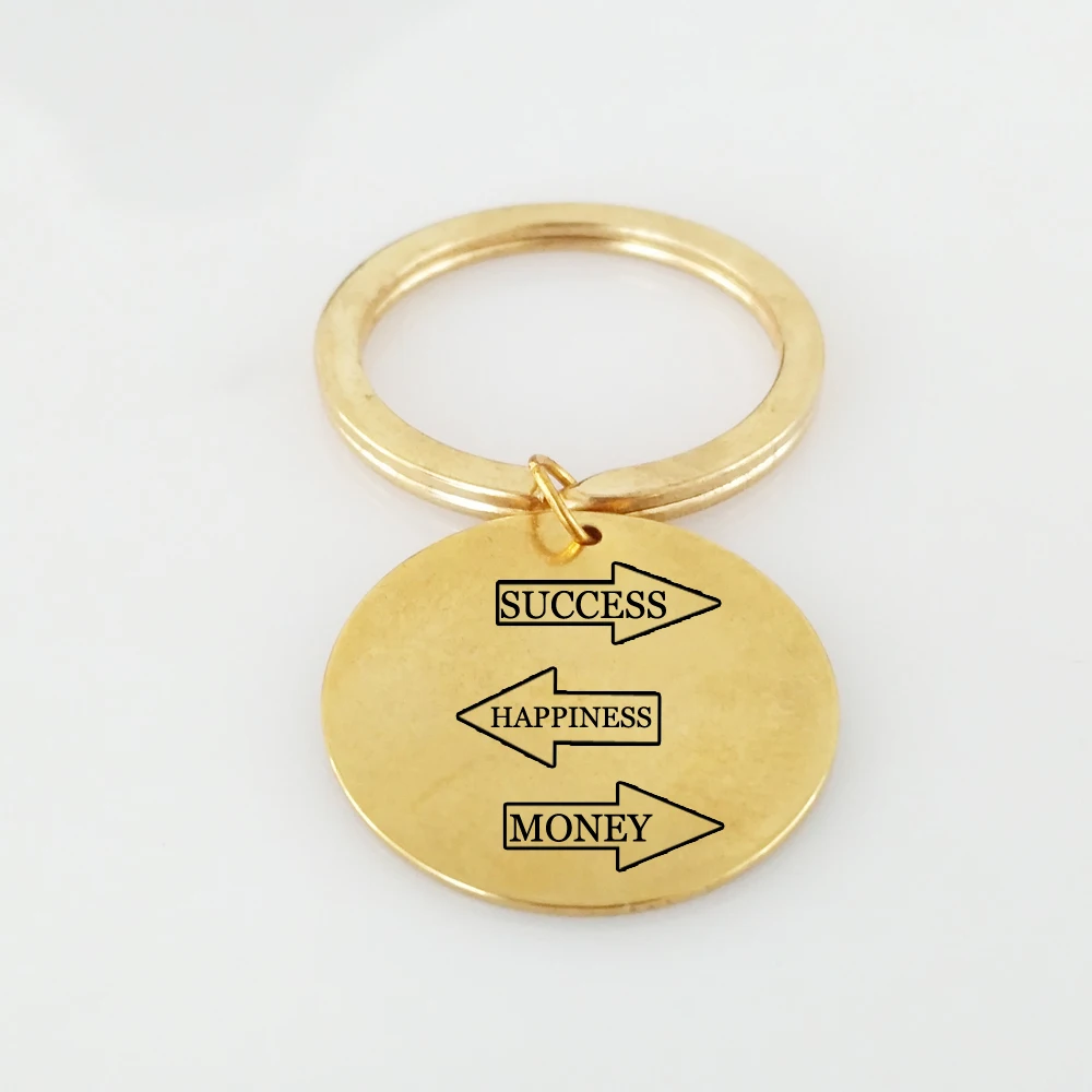 2018 Новые брелки для ключей с надписью SUCCESS MONEY HAPPINESS креативные новинки женщин и