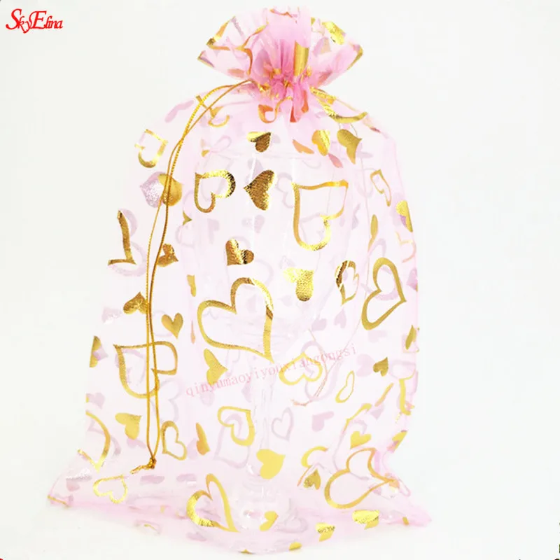 100 шт. прозрачные пакеты из органзы в форме сердца 7 Х9 см|pouch pouch|pouch organzapouch gift bag |