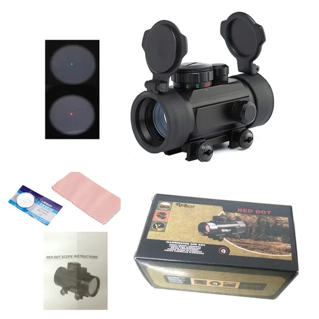 1x30 тактический страйкбол охотничий красный зеленый горошек голографический