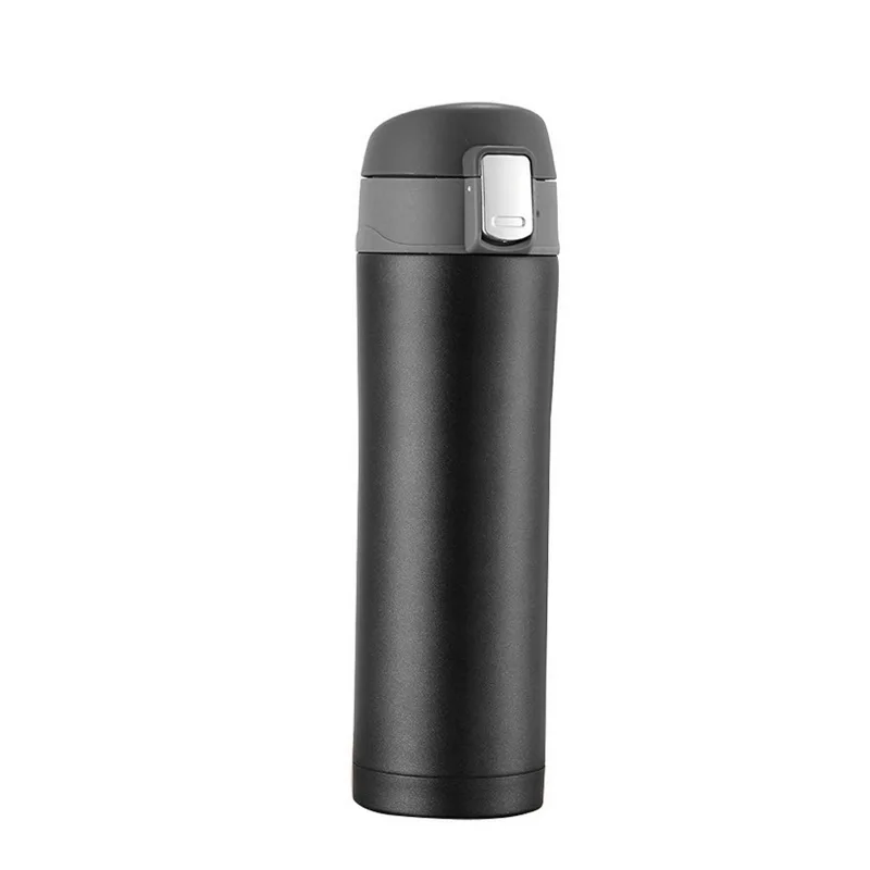 500ml black 350/500 мл портативный термос из нержавеющей стали с двойными стенками, термос, кружка для путешествий, Вакуумная чашка, школьная крышка, автомобильная чашка для напитков - Цвет: 500ml black