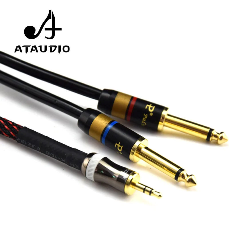 Кабель ATAUDIO Hifi из чистой меди 3 5 мм на двойной 6 высокопроизводительный кабель aux 35