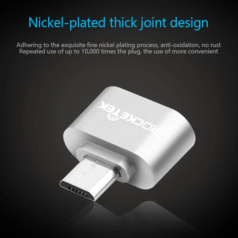 Rocketek Высокое качество микро USB OTG адаптер Аксессуары Мужской конвертер для samsung Xiaomi LG huawei Android мобильный сотовый телефон