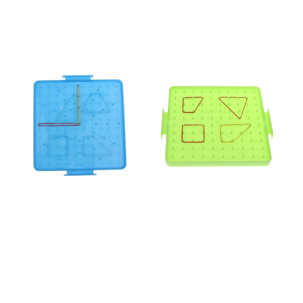 2 предмета в комплекте Пластик ногтей Geoboard пластина дошкольного Математика