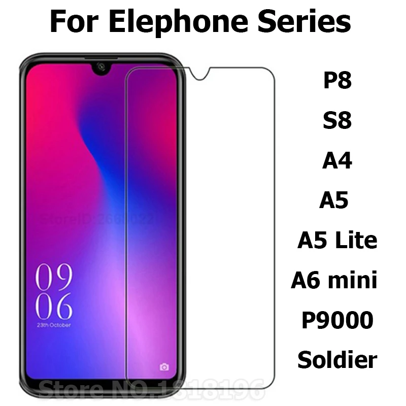 Elephone A5 Lite чехол стеклянный закаленное стекло для P9000 A4 A6 Mini S8 пленка телефона Soldier