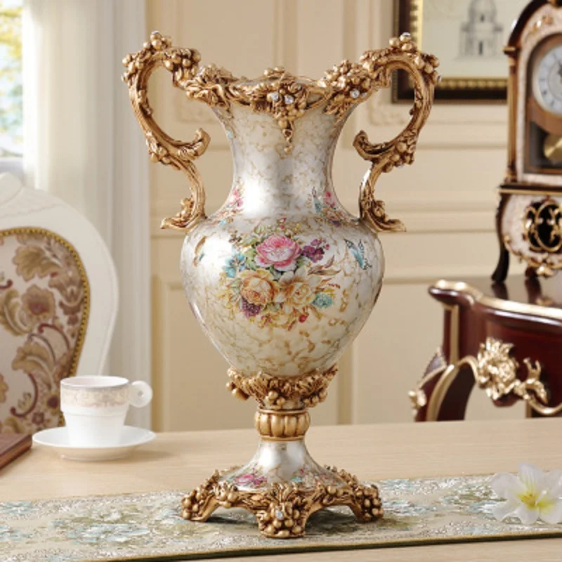 

European two ears big vase TV ark set living room American style American village adornment to be decorated gift vase