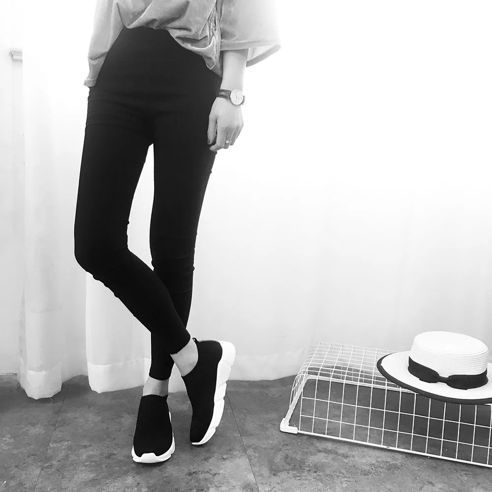 

Sneaker Shoes Women Platform Summer Equipment Slippers Adults shoes Flat Platform equipment Slippers Low Stretch Socks Shoes